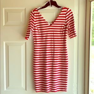 Red and White Striped Banana Republic Dress